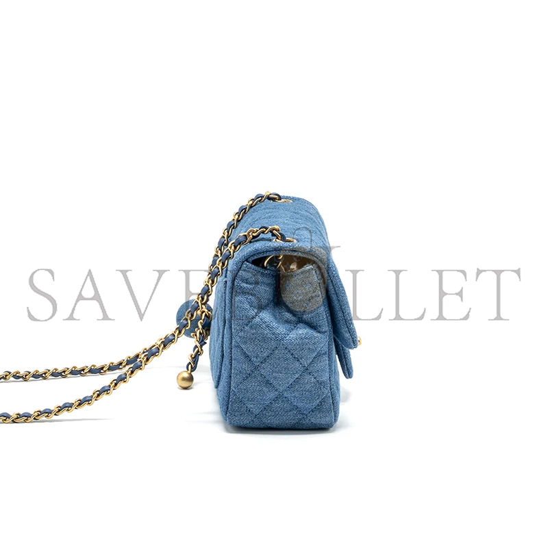 CHANEL MASTER MINI DENIM FLAP BAG AS1786 (18*13*7cm)